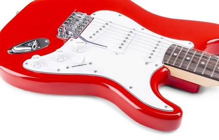Gitara elektryczna Gigkit czerwona+ akcesoria/ zestaw