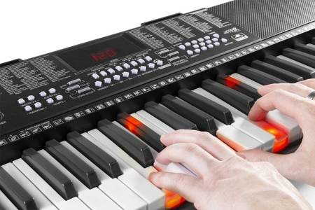 KB5SET MAX Keyboard 61 podświetlanych klawiszy+ .statyw+ ławka+ słuchawki/ Zestaw