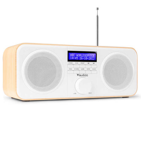 Radio cyfrowe stereo FM DAB+ Audizio Nowara białe