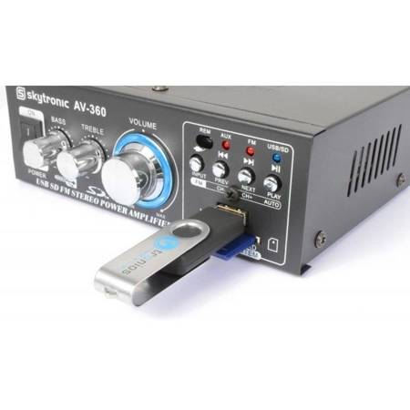 Wzmacniacz SkyTronic AV360 z FM USB SD